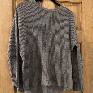 Gray knit sweater